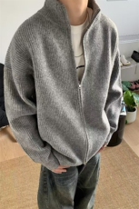 网图A2342TP45-已下单2W件拉链立领针织开衫毛衣男900克加厚外套，男装针织衫/毛衣，电商B241