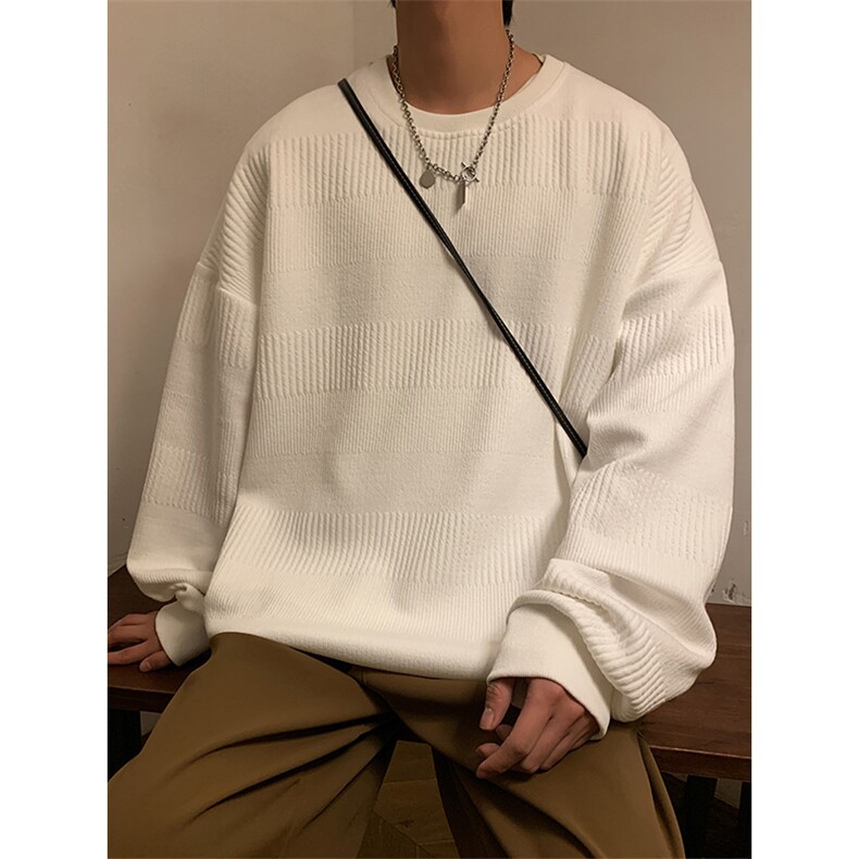S8009/P35春装新款现货港风暖色调个性提花卫衣男上衣T恤外套男,男装T恤,电商A141