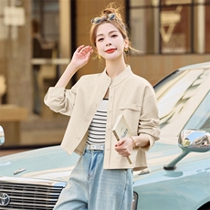 小个子牛仔短外套女2026春秋薄款衬衫宽松休闲开衫背心上衣，女装短外套，微微衣阁