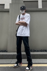 B221美式ins高街小众假破洞修身微喇牛仔裤LK22065-P65控88，男装牛仔裤，电商B221