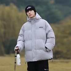 山系风连帽羽绒棉服冬季日系玉米格加厚棉袄外套A436-8879-P105，男装棉衣，电商A436