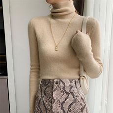 高端羊绒衫女山羊绒毛衣2024秋冬新款高领黑色高品质针织打底衫，女装羊绒衫，轩妮羊绒