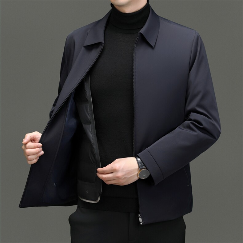 C9709钱塘2020-2商务休闲新款简约百搭冬季中年男士羽绒服P245,男装羽绒服,钱塘207-2
