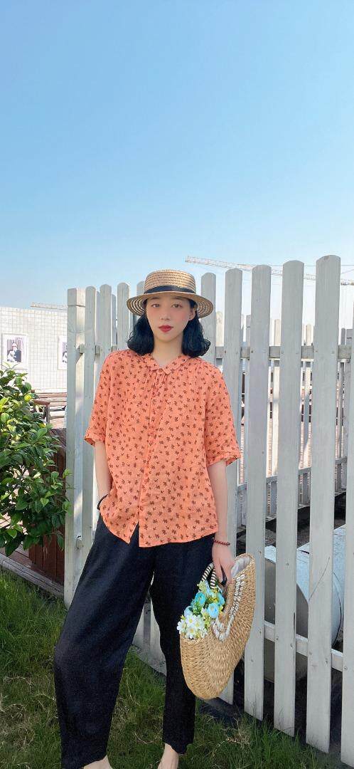 纯苎连衣裙小衫裤子裙子衬衣 时尚风 风淑女风休闲风，女装连衣裙，川哲