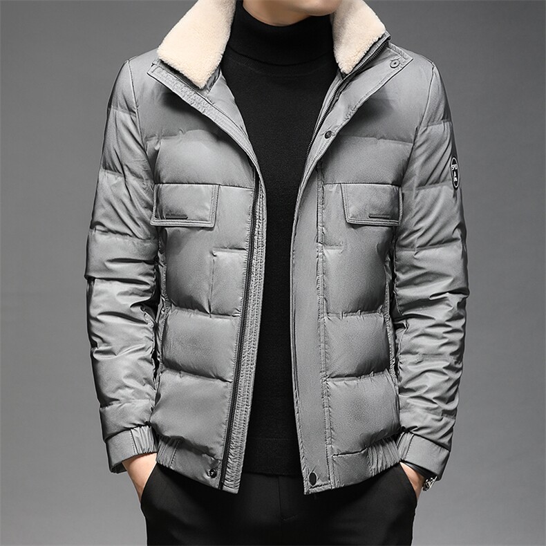 羽绒服冬季男休闲翻领中年男士2023冬装外套爸爸装GSNA836-P280,男装羽绒服,电商B212（原钱塘6029）
