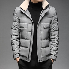 羽绒服冬季男休闲翻领中年男士2023冬装外套爸爸装GSNA836-P280，男装羽绒服，电商B212（原钱塘6029）