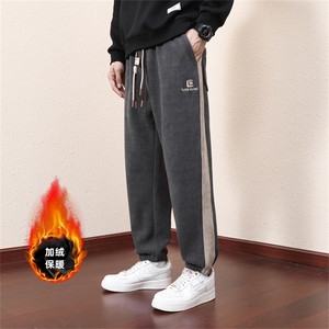 2309加绒/P55休闲裤男美式个性大码宽松潮男百搭长裤子运动卫裤男图片