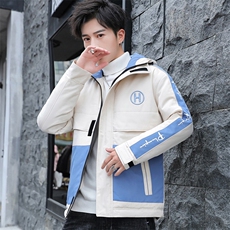男士休闲连帽加厚保暖棉衣外套棉服棉袄冬季防寒开衫男装M996P75，男装夹克，电商B226-2（原B217-2）