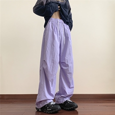 抖音得物春装新款多巴胺中性风宽松阔腿裤休闲裤男裤K288-特P32，男装休闲裤，电商A099