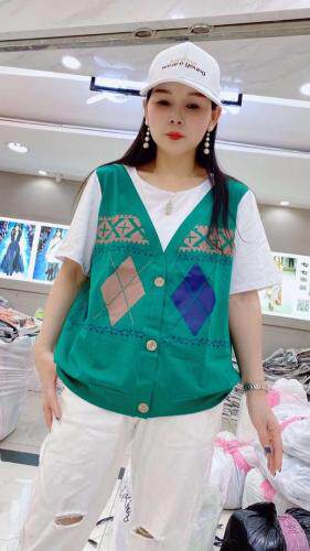 2021针织拼接，女装，欧奢曼ST