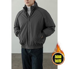 现货美式高街休闲棉衣夹克三防立领纯色户外工装加厚棉服外套，男装夹克，电商A486