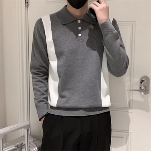 男士POLO衫毛衣青少年翻领针织衫潮流打底衫秋S804-P53图片