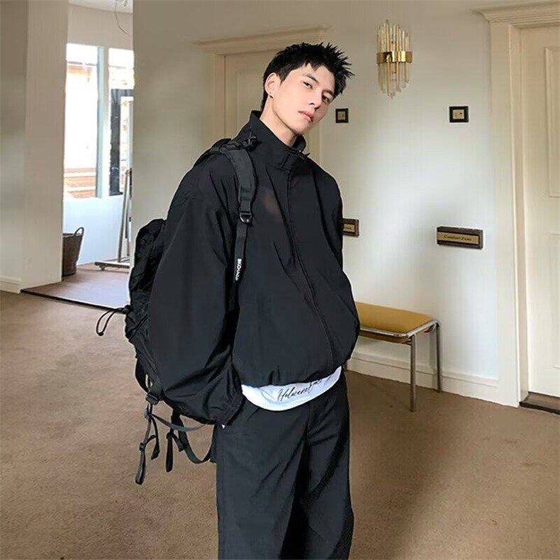 【有货】DB971-P65立领纯色工装夹克男春季日系户外机能飞行服,男装夹克,星座603-2