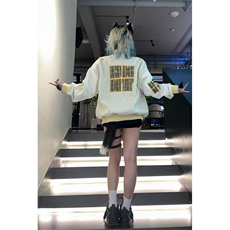 撞色刺绣棒球服女春季新款潮宽松oversize百搭外套夹克JW726，男装夹克，星座1116A（原606A-3）