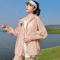 连帽防晒衣女2025夏季新款连帽宽松轻薄透气时尚漂亮防晒服短外套，女装短外套，蝶眷