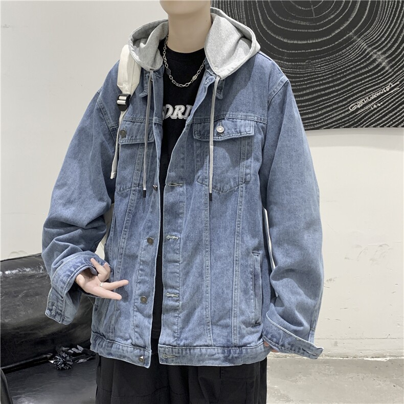 JK630-P75-控98 现货牛仔夹克外套连帽图片