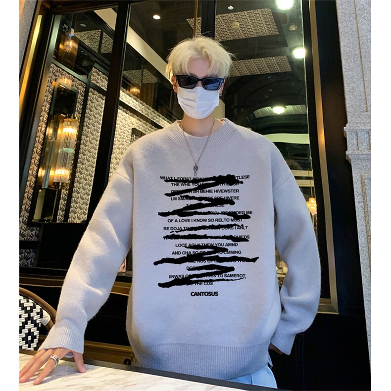 高质量！秋冬季半高领毛衣男士加绒加厚线衣针织衫男DMY523-特P38图片