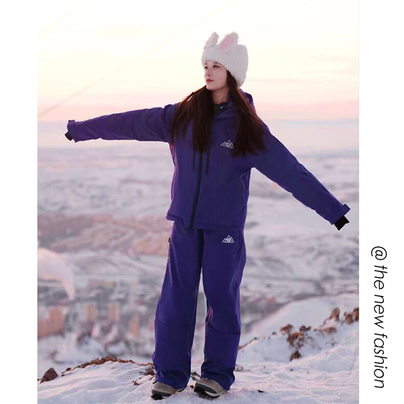 冬季户外防水俩件套中性风男女款滑雪服套装M77+K1076J加绒-P255，男装休闲套装，电商A001