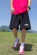 新款直播抖音得物品质三条杠运动男五分休闲短裤K309P30，男装牛仔裤，电商C408-1(原B339-1)