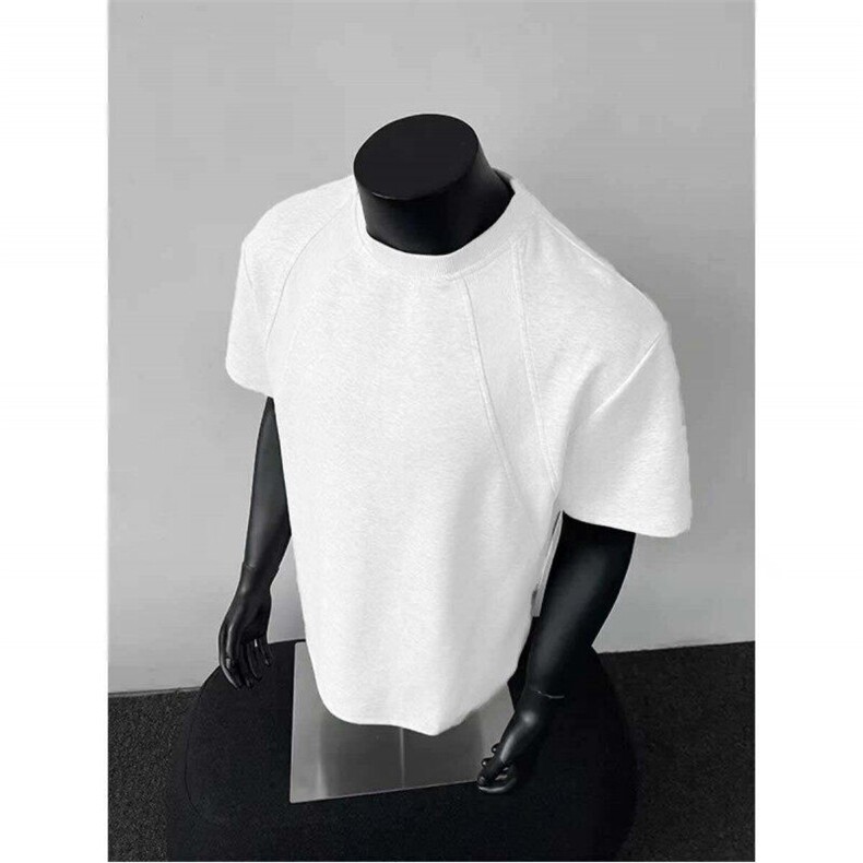 网图慎用特批16品质重磅T恤短袖设计立体ins短袖宽松DX3688，男装T恤，电商A128