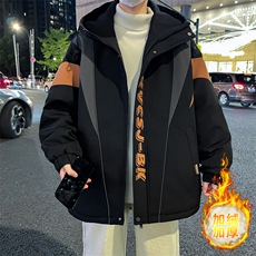 港风冬季男士加绒加厚夹克男时尚连帽棉衣男外套MY1685-P73，男装夹克，星座310B