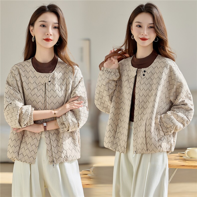 棒球领休闲外套女2026春秋季新款洋气短款百搭上衣，女装短外套，余墨