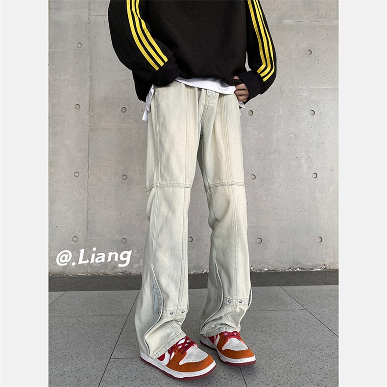高街欧美风纽扣装饰牛仔裤715-6-BX18P60(控78）图片