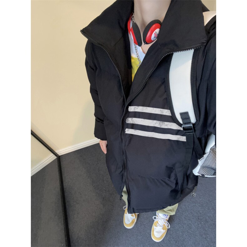 2026冬季新款潮流百搭条纹印花立领棉服MY23407特批70控118,男装棉衣,星座605(原A050)