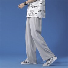 百搭潮流2023春款港风直筒宽松休闲裤卫裤运动裤2028-特批22，男装休闲裤，星座718-1