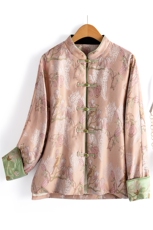 加码了（90绒）水衣源2607A新中式短款加厚插肩羽绒服提花外套，女装羽绒服，水衣源