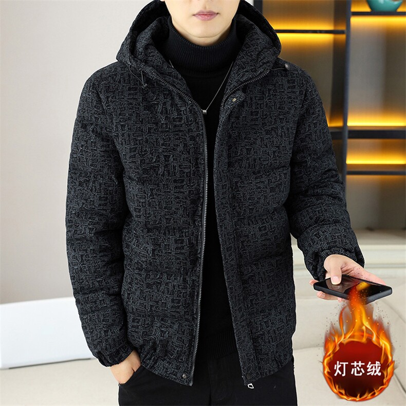 连帽棉服灯芯绒外套男生冬季棉衣情侣装棉袄子XZ212-QMY8002-P90,男装棉衣,星座212
