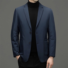 羽绒服男士纯色西装冬季加厚保暖新款中年商务休闲西服外套男装，男装西服，电商B212（原钱塘6029）