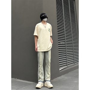 B221 美式ins高街暗黑小众毛边修身小脚牛仔裤 LK23020-P60 控78图片