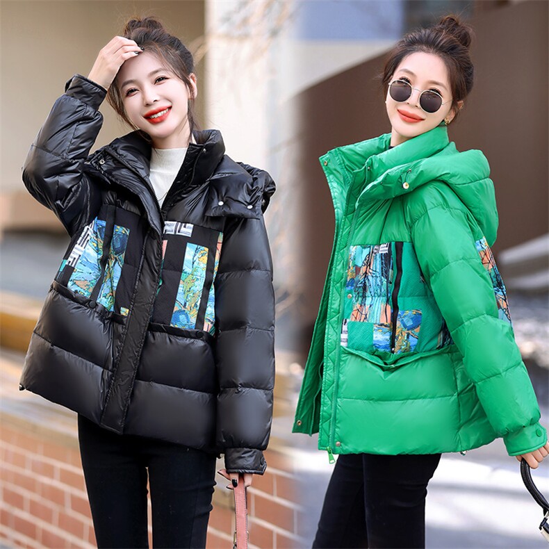 现货白鸭绒小众短款羽绒服女2025冬季新款时尚潮流加厚保暖羽绒服,女装羽绒服,天丽