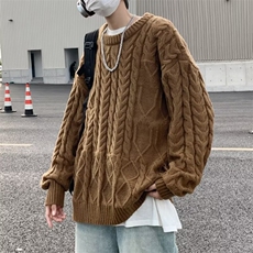 B306P50秋冬男装男生毛衣线衫时尚宽松男日系打底衫，男装针织衫/毛衣，星座512-6