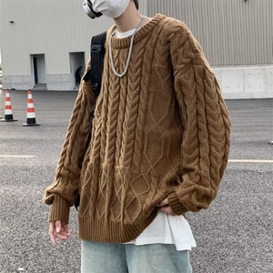 B306P50秋冬男装男生毛衣线衫时尚宽松男日系打底衫图片