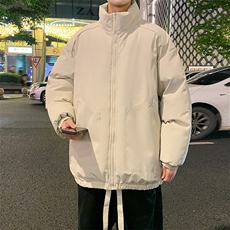 现货冬季美式休闲加厚雪山外套夹克立领纯色三防户外工装棉服，男装夹克，电商A443