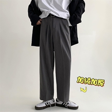 ND792-TP45-2023冬季港风休闲裤子男生小西裤加绒加厚ins百搭长裤，男装休闲裤，电商A102-1