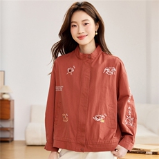 2026春秋季时尚简约显瘦休闲百搭潮流短撞色外套，女装短外套，独衣靓