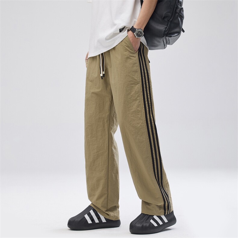 垂感直筒休闲裤男夏季松紧抽绳设计感条纹休闲裤潮DY5036-P55,男装休闲裤,电商A178-1