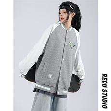 秋装新品潮韩版夹克棒球服男女中性风胸针刺绣休闲外套8013-P95，男装夹克，电商A441-1