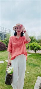 纯苎连衣裙小衫裤子裙子衬衣 时尚风 风淑女风休闲风,女装连衣裙,川哲