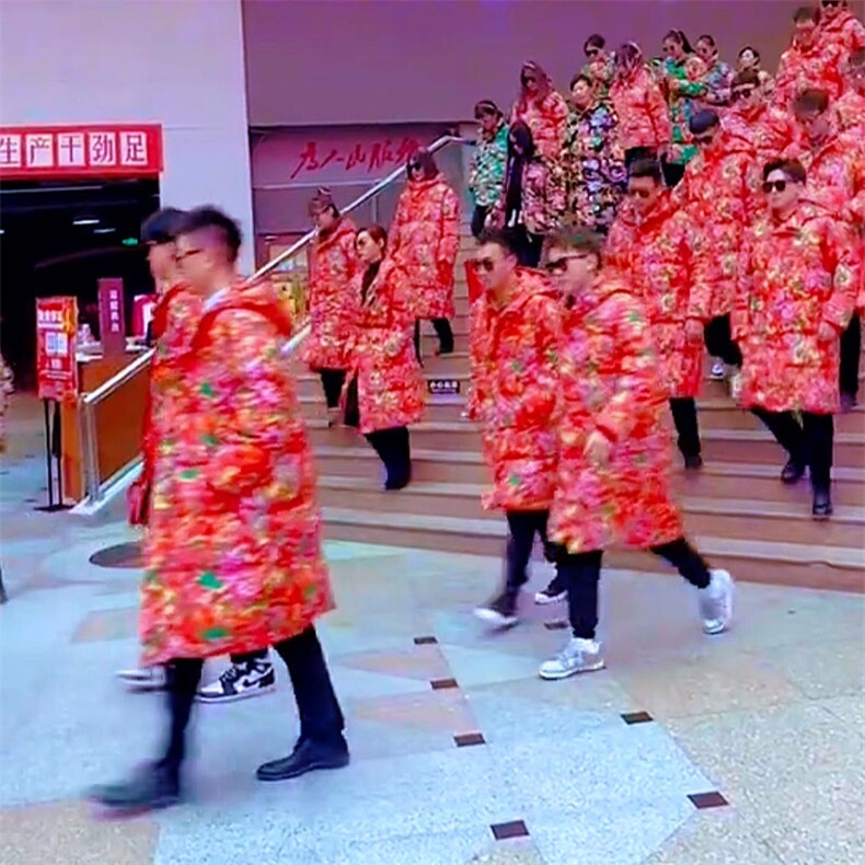 A5男女连帽中长款大棉衣保暖防寒棉服棉袄新中式团队上款大差价,男装棉衣,星座115A(原星座507）