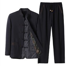 BAMJ-7108R钱塘2020-2中年男士休闲春秋季厚唐装套装货稳p235，男装休闲套装，钱塘207-2