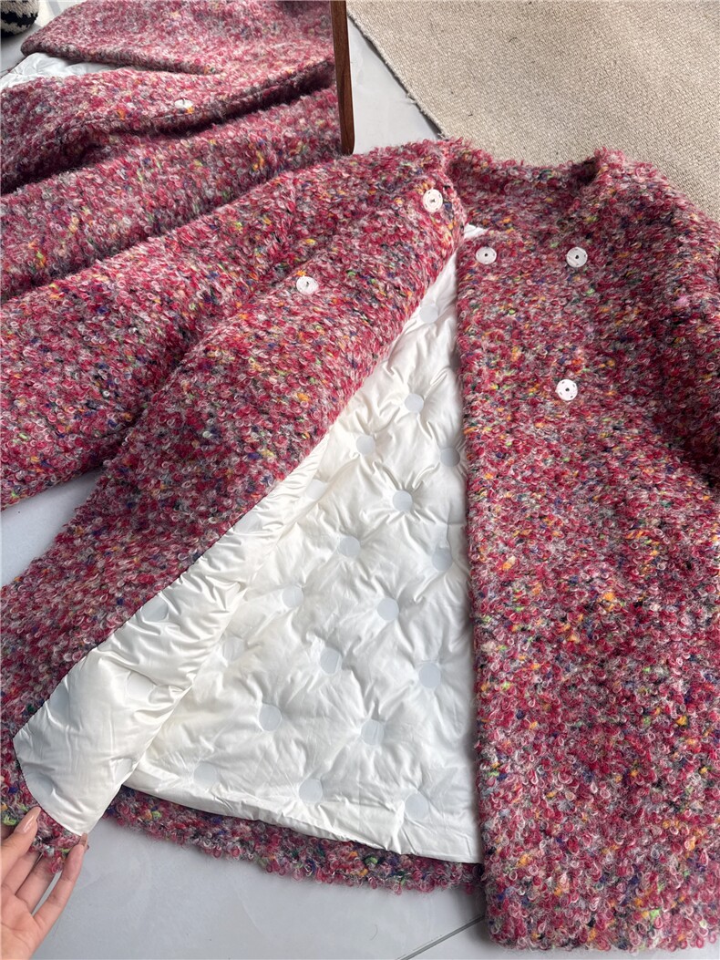 2C291彩色90羽绒服羊毛呢外套大衣YRF86-P295-K499,女装羽绒服,2C291