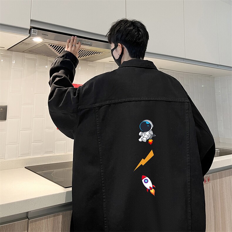 牛仔夹克男大码牛仔外套男茄克NJ77165-P60加绒款-P75,男装夹克,电商A040