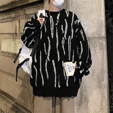 M182/P65新款个性设计感毛衣男百搭潮流打底衫男士圆领针织衫外套，男装T恤，电商基地A050