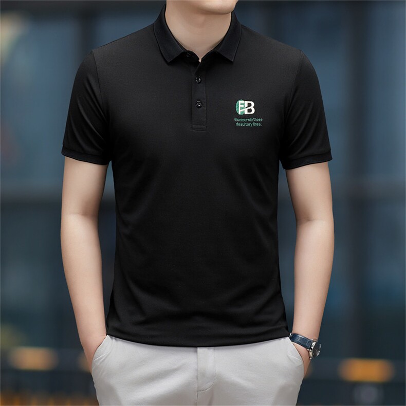 中年休闲男装翻领半袖T恤衫2023夏季新款男士polo衫薄款休闲上衣，男装Polo衫，电商B212（原钱塘6029）