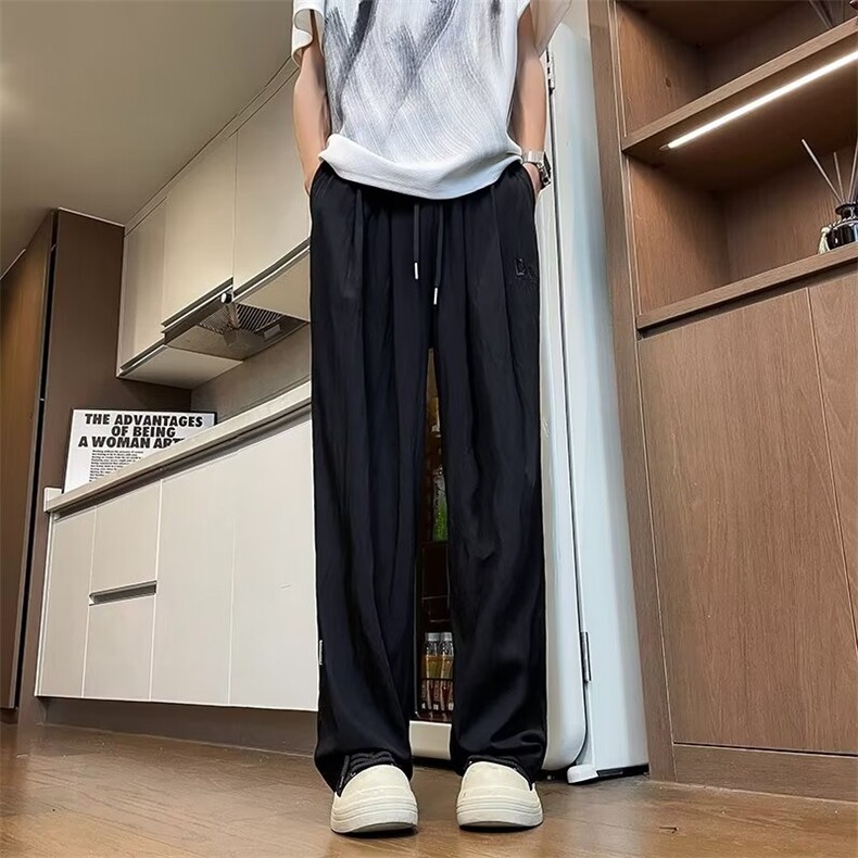 夏季新款韩版百搭慵懒休闲裤男潮牌宽松休闲长裤现货K8095-P34,男装休闲裤,星座512-3