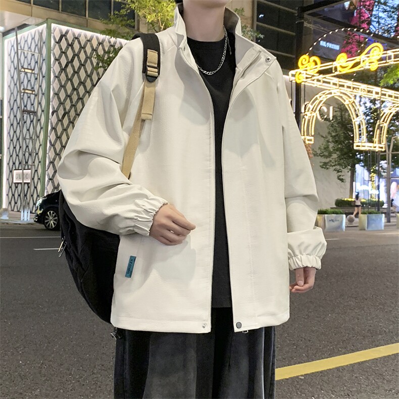 美式复古机车皮夹克秋冬季新款鳄鱼pu皮宽松外套A436-112-P90,男装夹克,电商A436